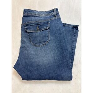 Tommy‎ Hilfiger Hope Classic Rise Skinny Leg Crop Jeans Women Sz 16 Blue Denim
